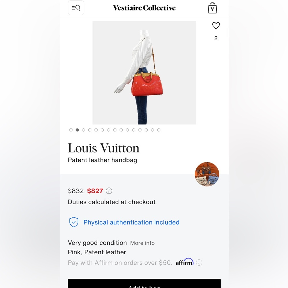 Louis Vuitton Vernis Coral Bag - Picture 9 of 10